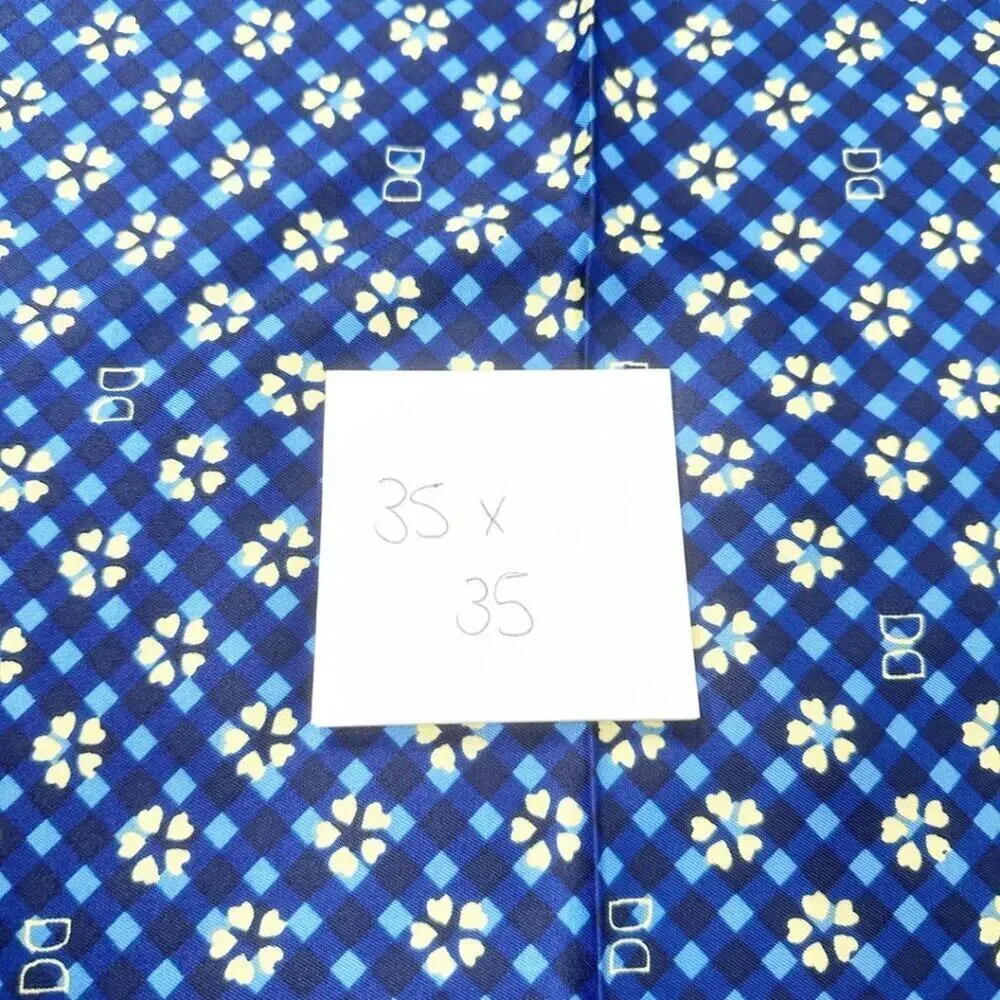 2/$30 NEW Blue Green Cream Tan Dot Flower Printed Silky Fashion Scarf